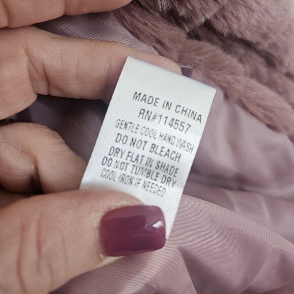 Womens XSmall Faux Fur Fluffy Open Front Draped Coat Teddy Luxury Chic Glam Soft - Picture 7 of 12